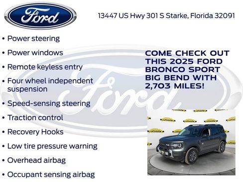 New 2025 Ford Bronco Sport Big Bend AWD/4WD image 25