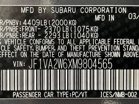 Used 2021 Subaru WRX STI Limited AWD/4WD image 60
