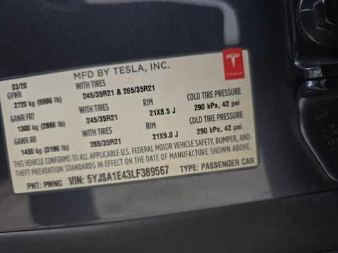 Used 2020 Tesla Model S Performance AWD/4WD image 33