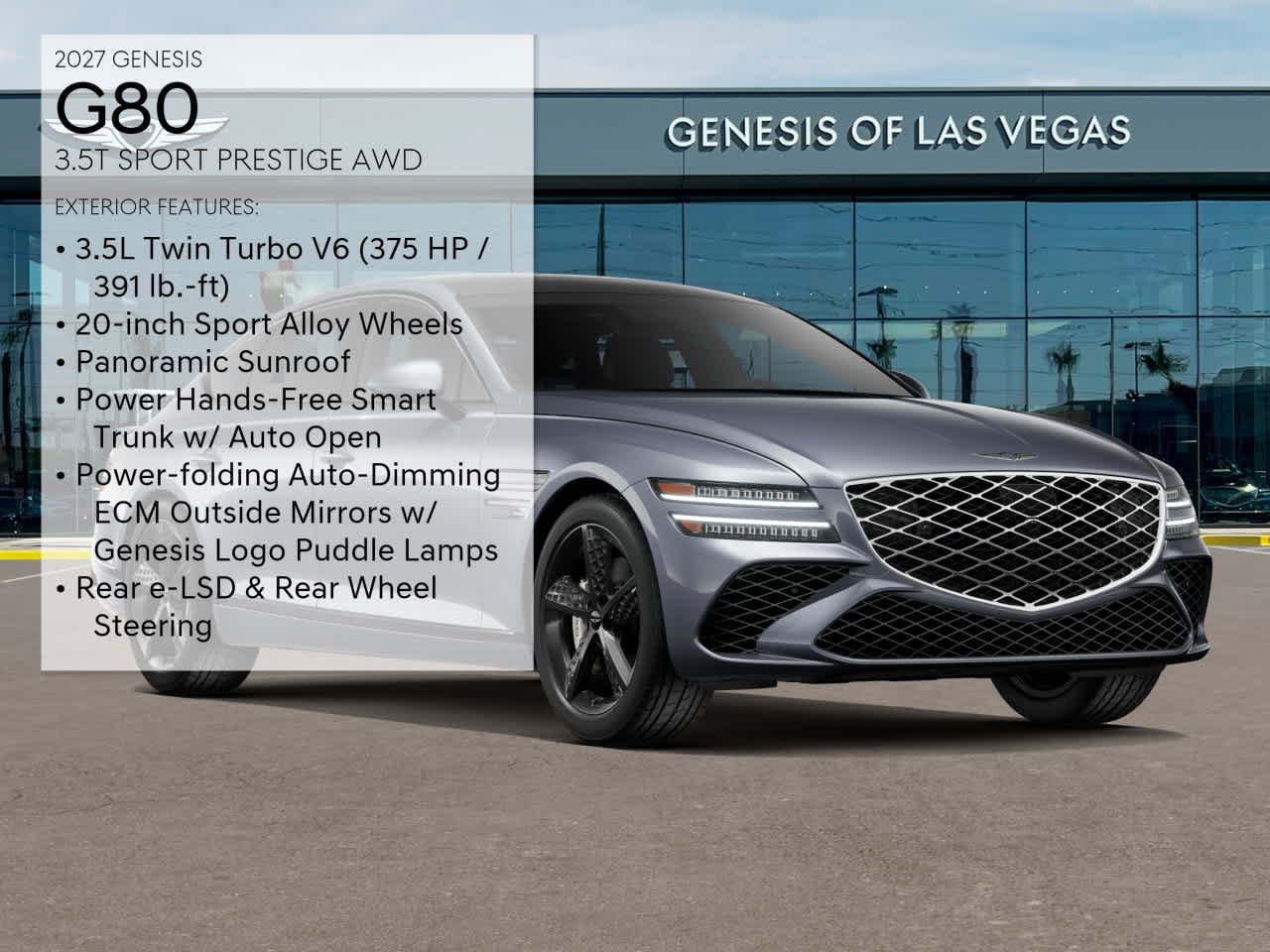 New 2027 Genesis G80 3.5T Sport Prestige AWD/4WD image 3