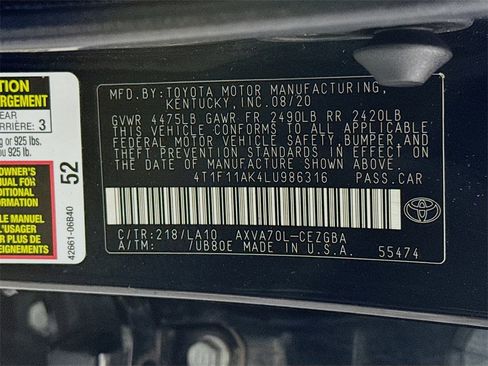 Certified 2020 Toyota Camry XLE image 36