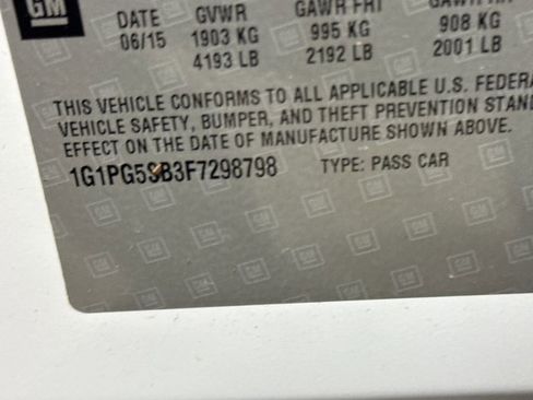 Used 2015 Chevrolet Cruze LTZ w/ Sun, Sound and Sport Package image 28