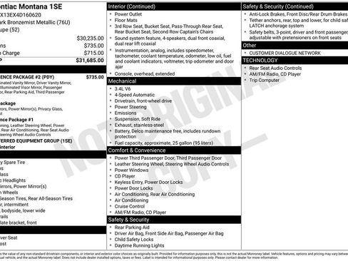 Used 2004 Pontiac Montana Extended w/ Convenience Package #2 FWD image 23