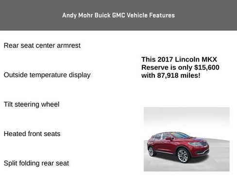 Used 2017 Lincoln MKX Reserve w/ Driver Assistance Package AWD/4WD image 16