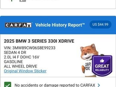 Used 2025 BMW 330i xDrive Sedan w/ M Sport Package image 4