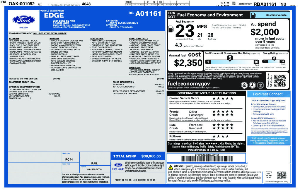 Used 2024 Ford Edge SE AWD/4WD image 16