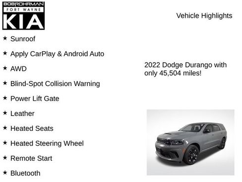 Used 2022 Dodge Durango GT w/ Blacktop Package AWD/4WD image 8