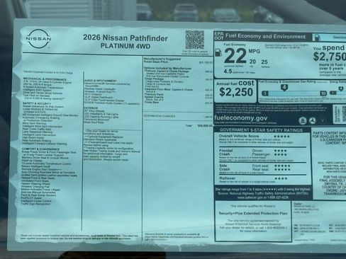 New 2026 Nissan Pathfinder Platinum AWD/4WD image 27