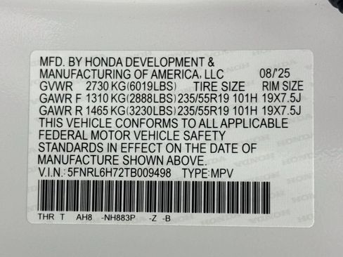 Certified 2026 Honda Odyssey Sport-L image 50
