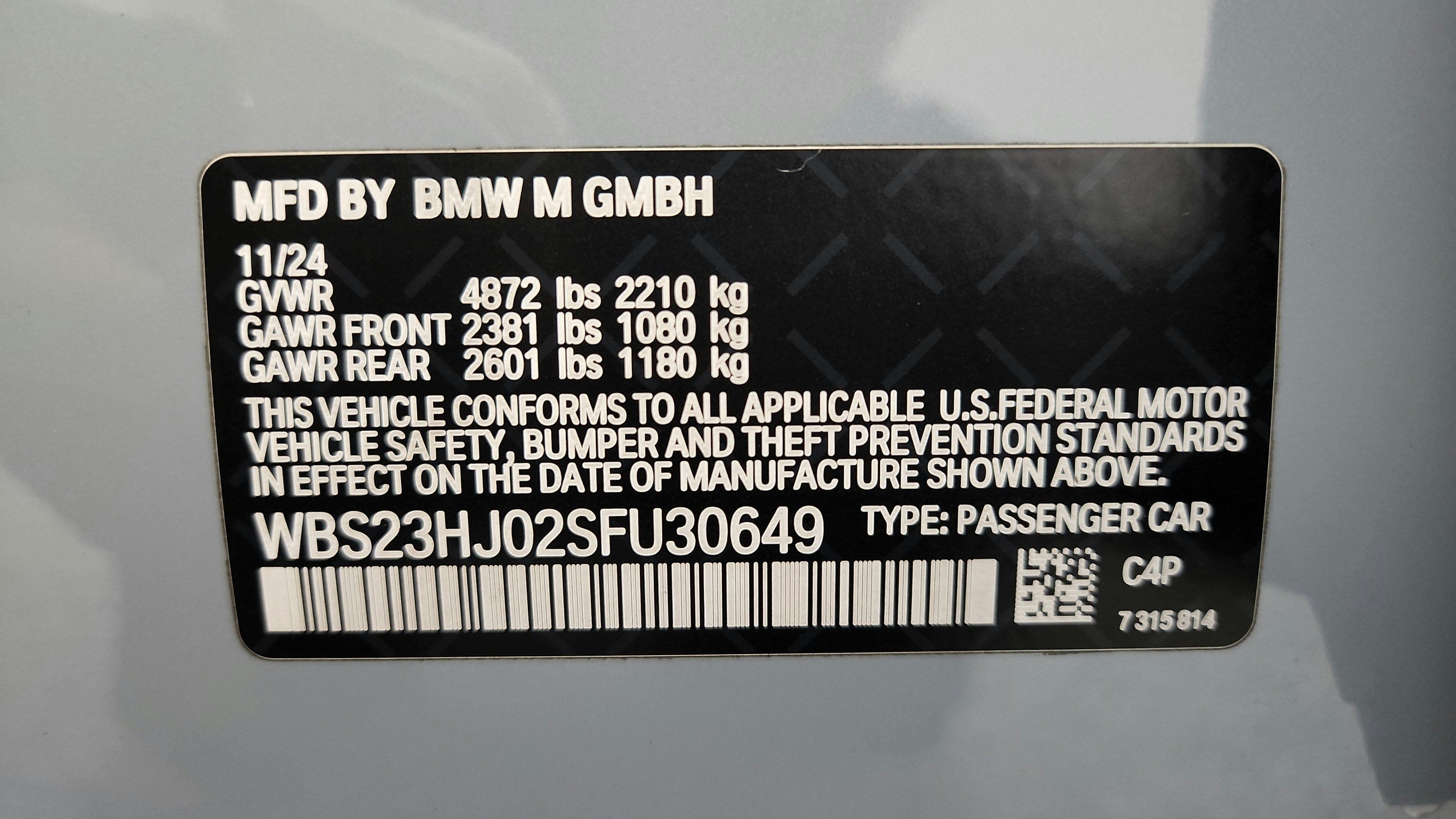 Used 2025 BMW M3 Competition w/ Parking Assistance Package RWD image 20