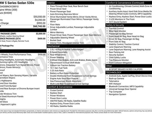 Used 2022 BMW 530e w/ M Sport Package image 38