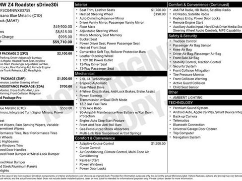 Certified 2022 BMW Z4 sDrive30i w/ Premium Package 2 RWD image 42
