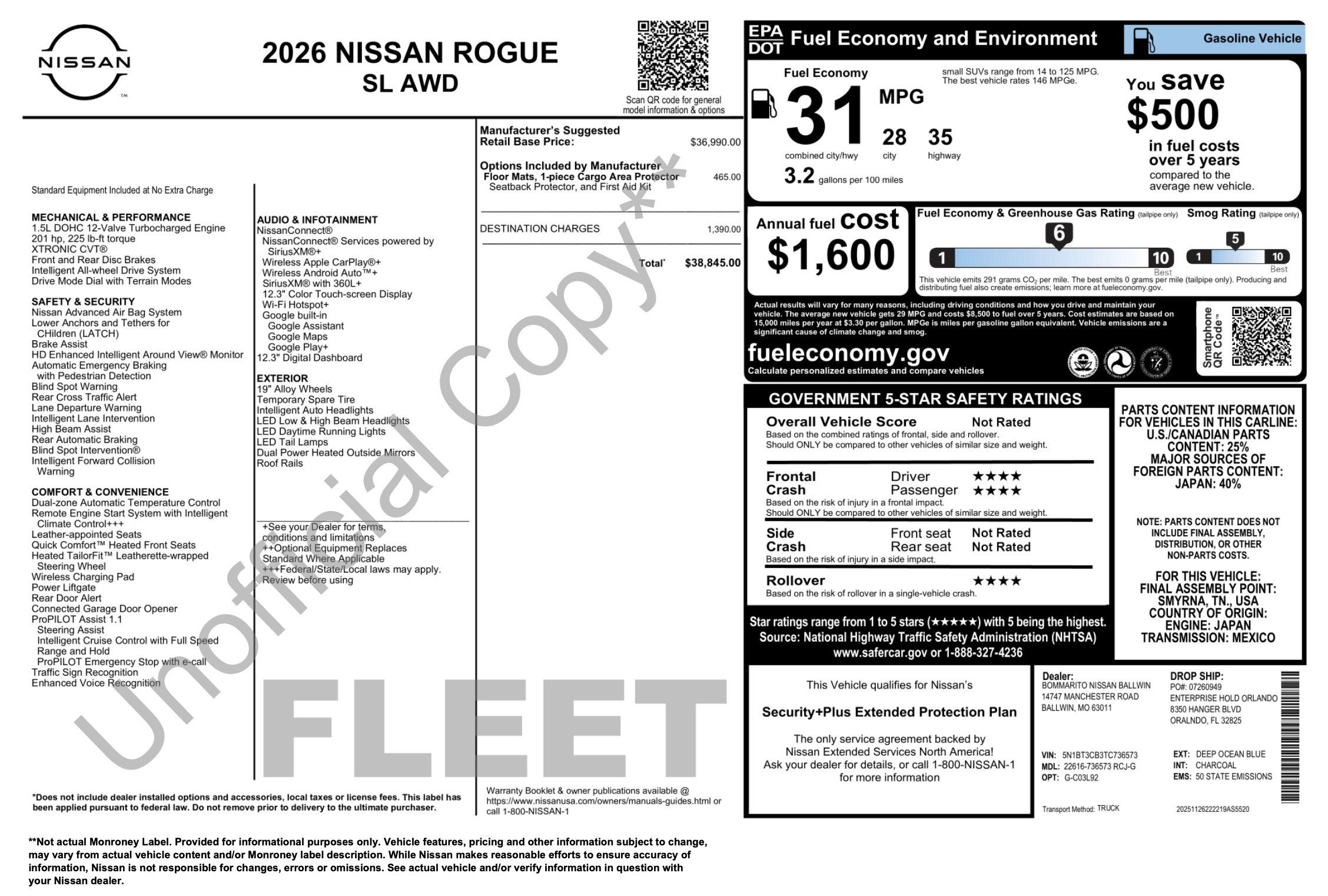 Used 2026 Nissan Rogue SL AWD/4WD image 4