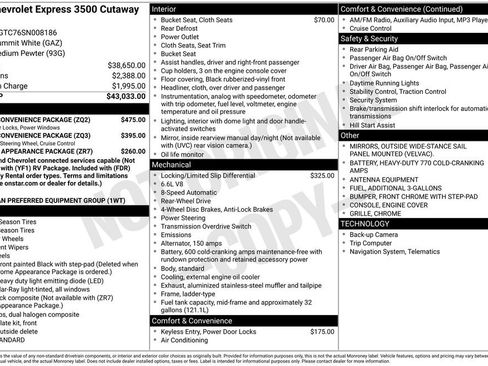 New 2025 Chevrolet Express 3500 Work Van w/ Power Convenience Package image 22