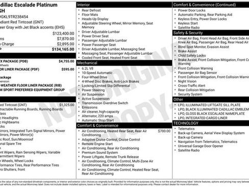 New 2026 Cadillac Escalade Platinum Sport w/ LPO, ONYX Package image 4