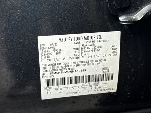 Certified 2022 Ford Explorer Platinum w/ Technology Package image 29