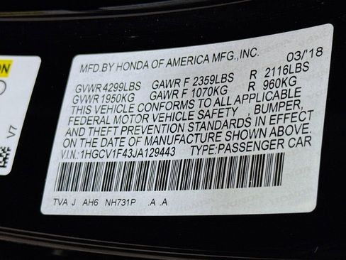 Used 2018 Honda Accord EX image 32