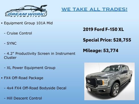 Used 2019 Ford F150 XL w/ Equipment Group 101A Mid image 2