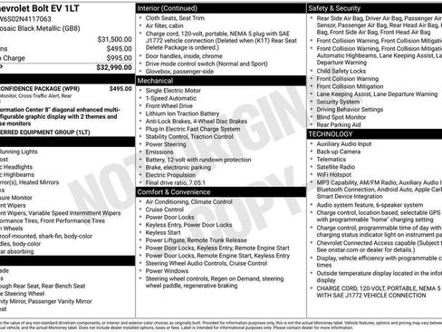 Used 2022 Chevrolet Bolt LT w/ Driver Confidence Package FWD image 15
