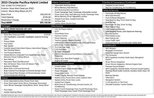 Used 2023 Chrysler Pacifica Limited FWD image 30