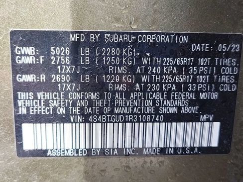 Certified 2024 Subaru Outback Wilderness AWD/4WD image 9