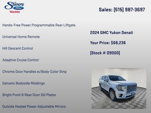 Used 2024 GMC Yukon Denali w/ LPO, Floor Liner Package AWD/4WD image 34