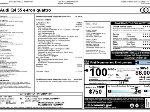 Used 2024 Audi Q4 e-tron Premium Plus AWD/4WD image 3