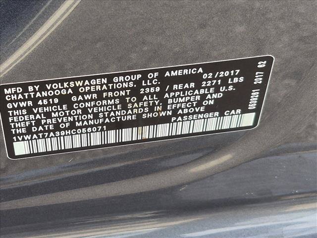 Used 2017 Volkswagen Passat 1.8T S FWD image 16