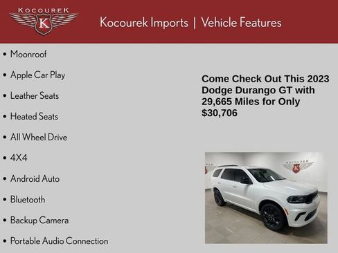Used 2023 Dodge Durango GT w/ Blacktop Package image 4