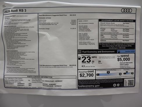 New 2026 Audi RS 3 image 9
