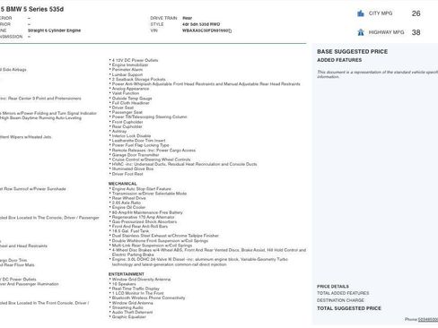 Used 2015 BMW 535d Sedan image 5