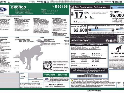 Used 2023 Ford Bronco Badlands w/ Sasquatch Package AWD/4WD image 33