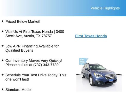 Used 2016 Subaru Outback 2.5i Premium image 9