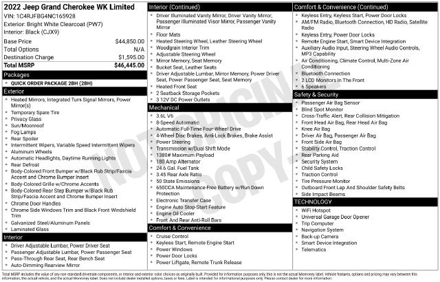 Used 2022 Jeep Grand Cherokee Limited AWD/4WD image 6