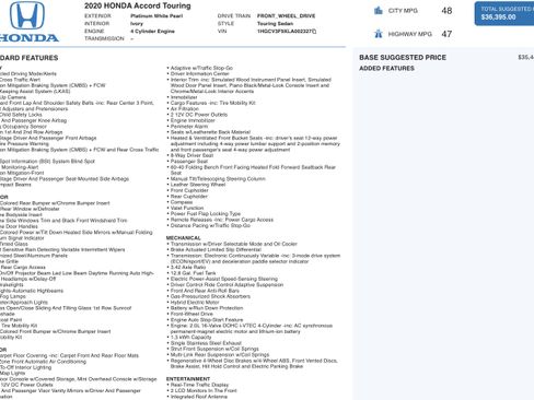 Used 2020 Honda Accord Touring image 5