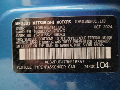 Used 2024 Mitsubishi Mirage G4 LE FWD image 33