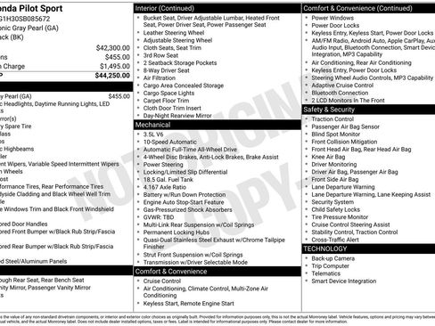 Used 2025 Honda Pilot Sport image 2