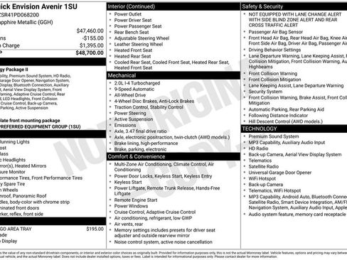 Used 2023 Buick Envision Avenir AWD/4WD image 1