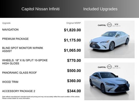 Used 2019 Lexus ES 350 w/ Premium Package image 8
