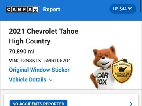 Used 2021 Chevrolet Tahoe High Country w/ Premium Package AWD/4WD image 8