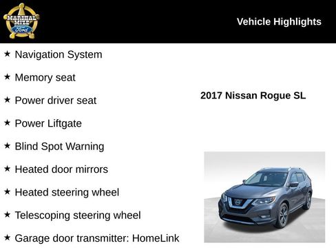 Used 2017 Nissan Rogue SL w/ SL Premium Package FWD image 2