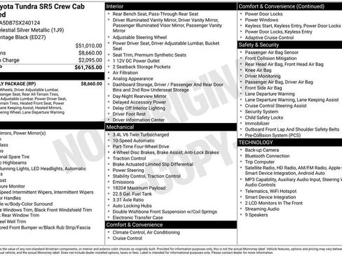 Used 2025 Toyota Tundra SR5 w/ TRD Rally Package image 6