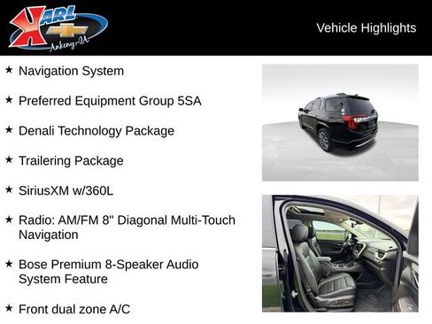Certified 2022 GMC Acadia Denali w/ GMC Pro Grade Package AWD/4WD image 2