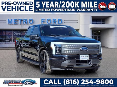 Used 2023 Ford F150 Lightning XLT w/ Equipment Group 312A High AWD/4WD image 1