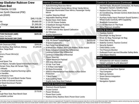 Used 2022 Jeep Gladiator Rubicon w/ Trailer Tow Package image 3