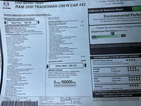 New 2025 RAM 2500 Tradesman image 26