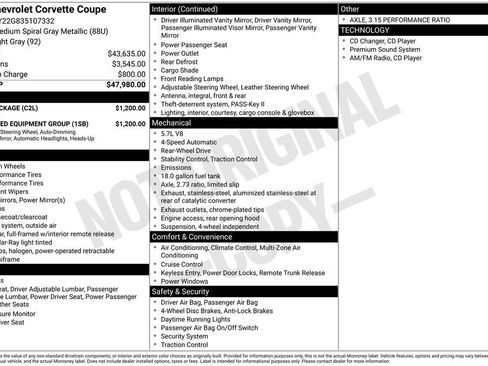 Used 2003 Chevrolet Corvette Coupe w/ Preferred Equipment Group image 2