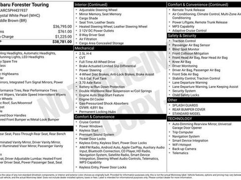 Certified 2023 Subaru Forester Touring AWD/4WD image 30