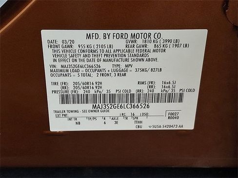 Used 2020 Ford EcoSport SE w/ SE Convenience Package image 29