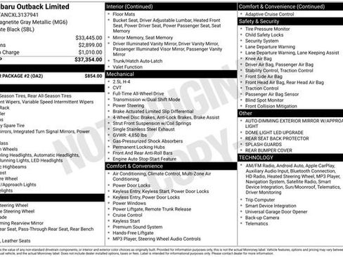 Used 2020 Subaru Outback Limited w/ Popular Package #2 image 21
